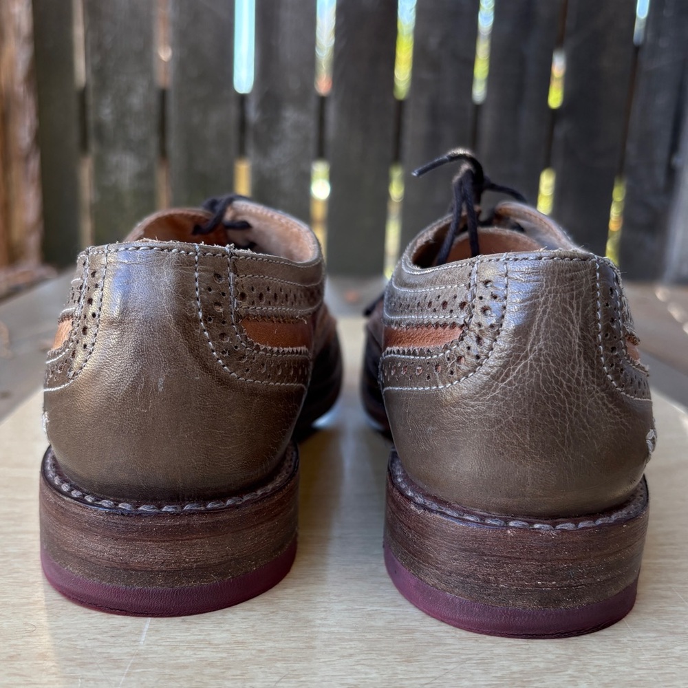 Bed Stu Lita Leather Wingtip Oxford Lace-Up Brogue Detail Shoes In Brown Sz 7 - Picture 5 of 16